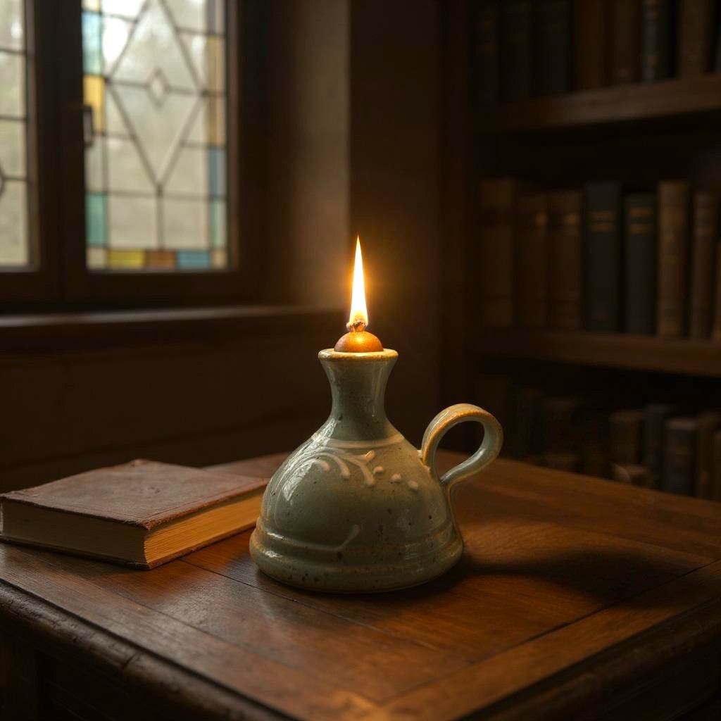Small Signed Pottery Lantern