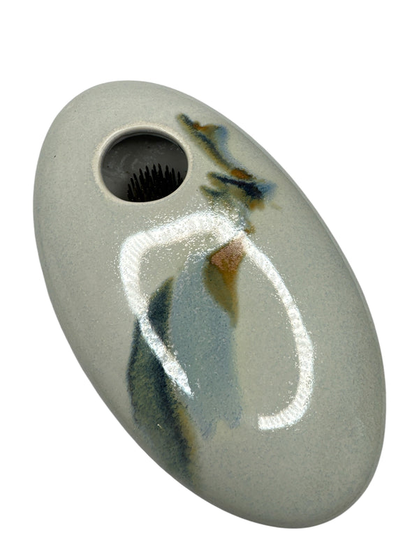 Actual Product Photo - Ceramic gnome figurine with a white beard on a white background