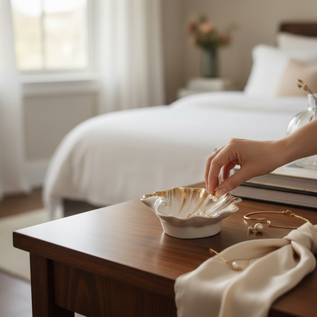 Antique Victoria Karlsbad Austria -  Gold trimmed Shell Dish