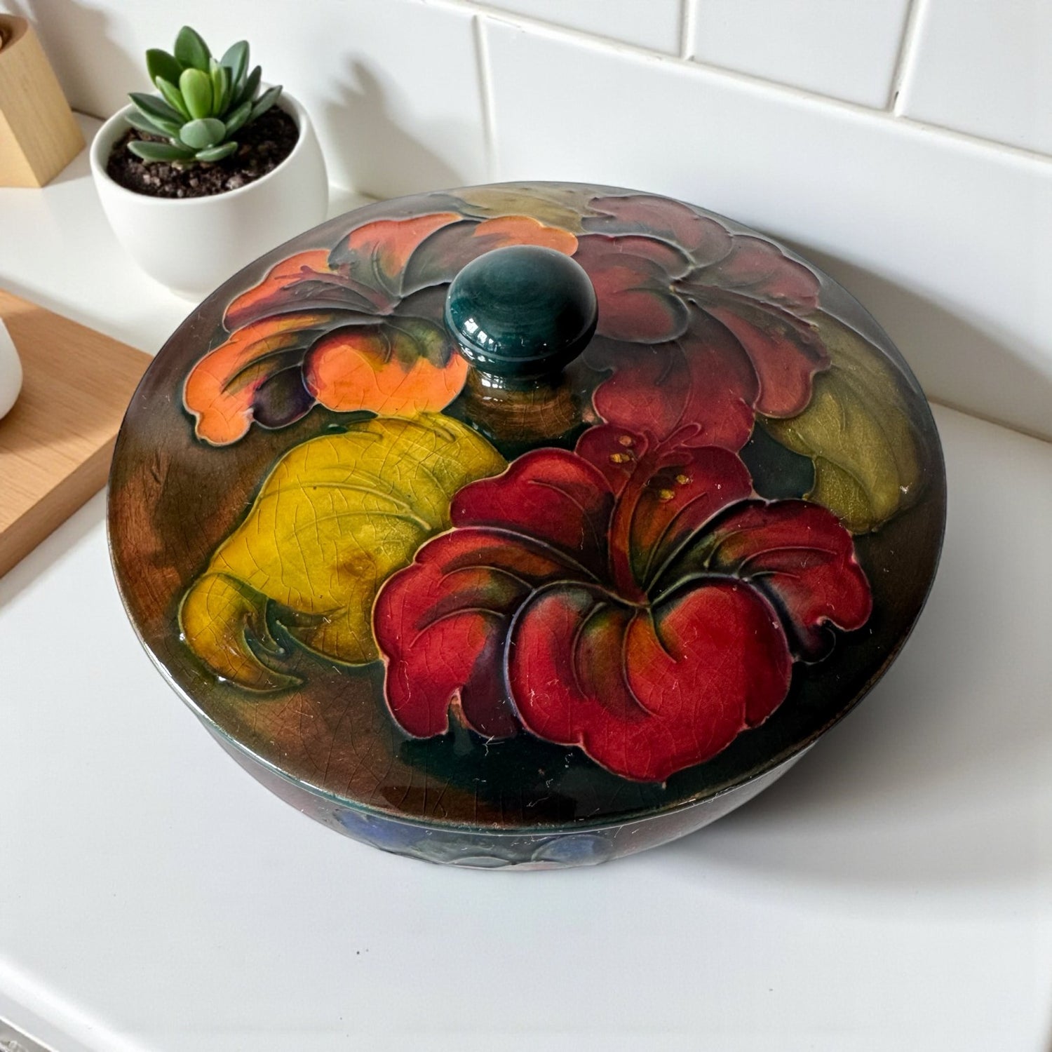 Vintage Moorcroft Lidded Bowl